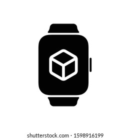 Wearable Smart Watch Solid Icon - Modern Technology AR / VR (Augmented Reality / Virtual Reality) Sign