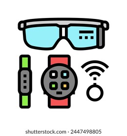 wearable tech enthusiast color icon vector. wearable tech enthusiast sign. isolated symbol illustration