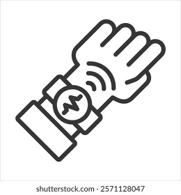 Wearable Tech Icon Vector Illustration Outline