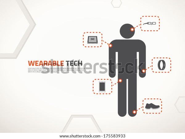 Wearable\
technology cector concept design and\
icons