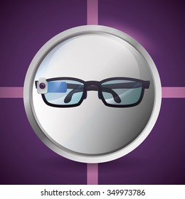 Wearable technology concept with gadget design, vector illustration 10 eps graphic.