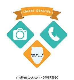 Wearable technology concept with gadget design, vector illustration 10 eps graphic.
