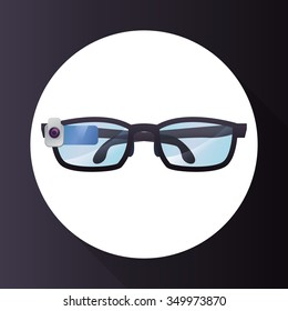 Wearable technology concept with gadget design, vector illustration 10 eps graphic.