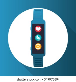 Wearable technology concept with gadget design, vector illustration 10 eps graphic.