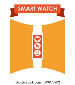 Wearable technology concept with gadget design, vector illustration 10 eps graphic.