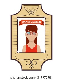 Wearable technology concept with gadget design, vector illustration 10 eps graphic.