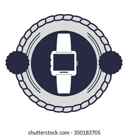 Wearable technology concept with gadget design, vector illustration 10 eps graphic.
