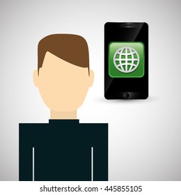 wearable technology concept with icon design, vector illustration 10 eps graphic.