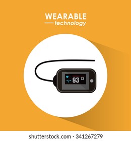 Wearable technology concept and multimedia icons design, vector illustration 10 eps graphic.