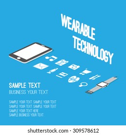Wearable technology concept vector illustration