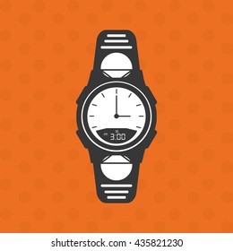 Wearable technology design. Gadget icon. Flat illustration, vector