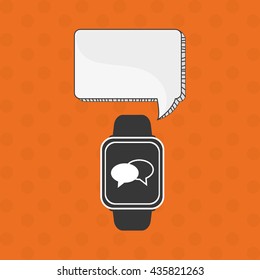 Wearable technology design. Gadget icon. Flat illustration, vector