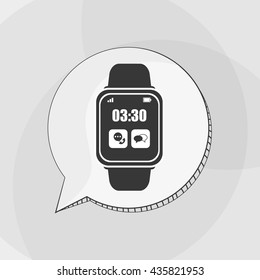 Wearable technology design. Gadget icon. Flat illustration, vector