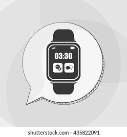 Wearable technology design. Gadget icon. Flat illustration, vector