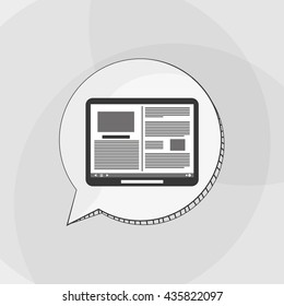 Wearable technology design. Gadget icon. Flat illustration, vector