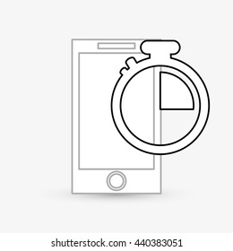 Wearable technology design. Gadget icon. Flat illustration, vector