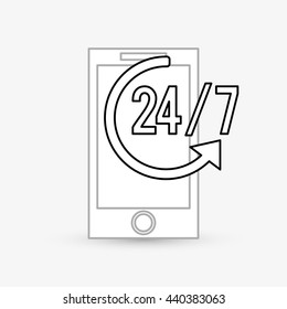 Wearable technology design. Gadget icon. Flat illustration, vector