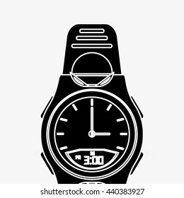 Wearable technology design. Gadget icon. Flat illustration, vector