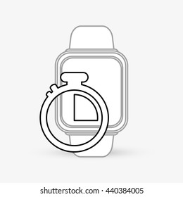 Wearable technology design. Gadget icon. Flat illustration, vector
