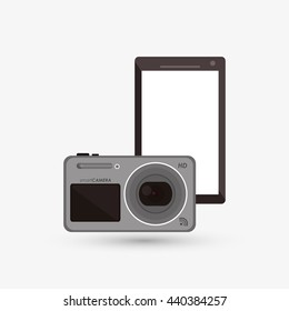 Wearable technology design. Gadget icon. Flat illustration, vector