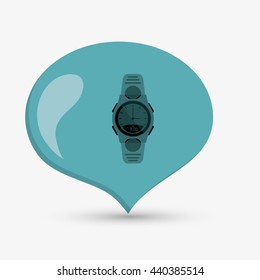 Wearable technology design. Gadget icon. Flat illustration, vector