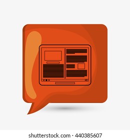 Wearable technology design. Gadget icon. Flat illustration, vector