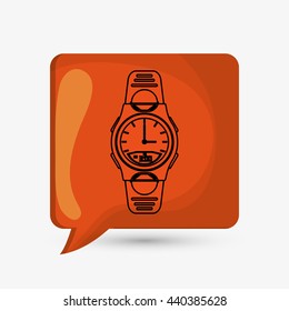Wearable technology design. Gadget icon. Flat illustration, vector