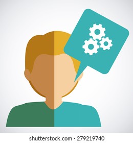 wearable technology design over white background, vector illustration