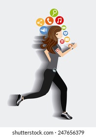 wearable technology design, vector illustration eps10 graphic