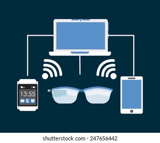 wearable technology design, vector illustration eps10 graphic