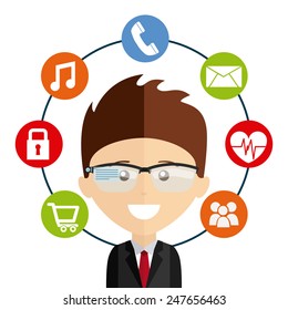wearable technology design, vector illustration eps10 graphic
