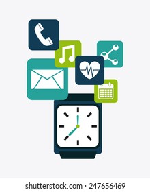 wearable technology design, vector illustration eps10 graphic