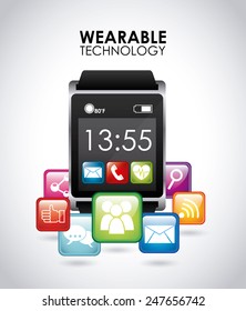 wearable technology design, vector illustration eps10 graphic