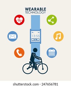 wearable technology design, vector illustration eps10 graphic