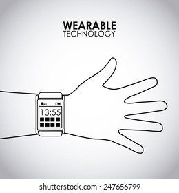 wearable technology design, vector illustration eps10 graphic