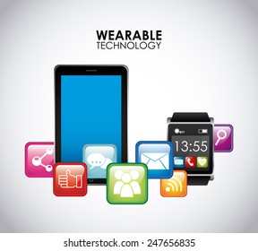 wearable technology design, vector illustration eps10 graphic
