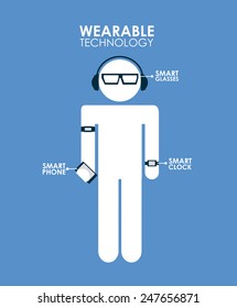 wearable technology design, vector illustration eps10 graphic