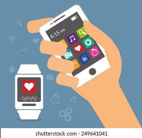 wearable technology design, vector illustration eps10 graphic 