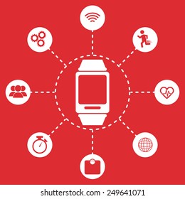 wearable technology design, vector illustration eps10 graphic 