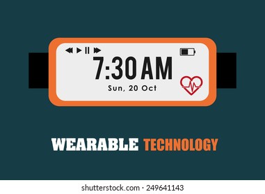 wearable technology design, vector illustration eps10 graphic 