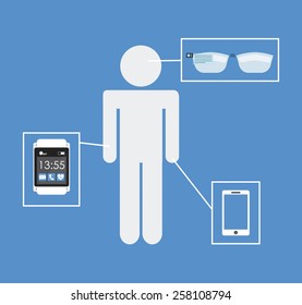 wearable technology design, vector illustration eps10 graphic 