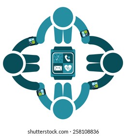 wearable technology design, vector illustration eps10 graphic 