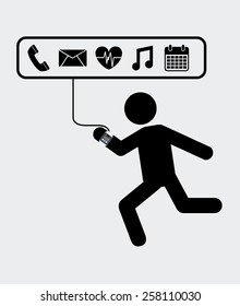 wearable technology design, vector illustration eps10 graphic 