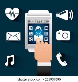 wearable technology design, vector illustration eps10 graphic 
