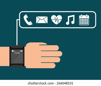 wearable technology design, vector illustration eps10 graphic 