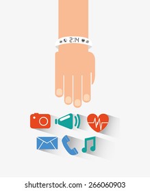wearable technology design, vector illustration eps10 graphic 