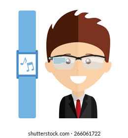 wearable technology design, vector illustration eps10 graphic 