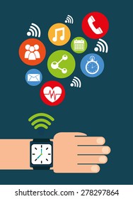wearable technology design, vector illustration eps10 graphic 