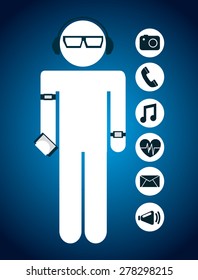 wearable technology design, vector illustration eps10 graphic 
