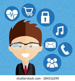 wearable technology design, vector illustration eps10 graphic 